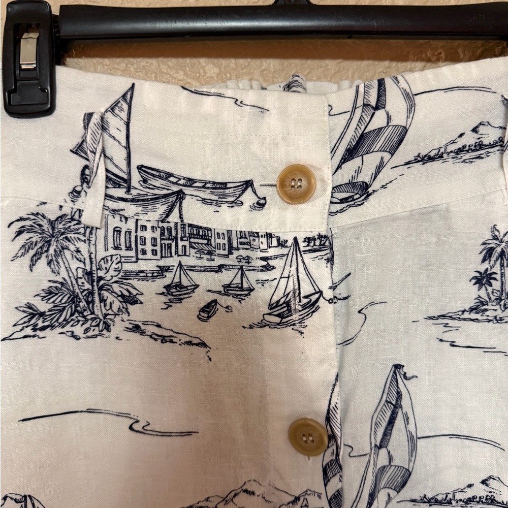 4/$15 Nautical Print Button-Down Skirt - Picture 2 of 7